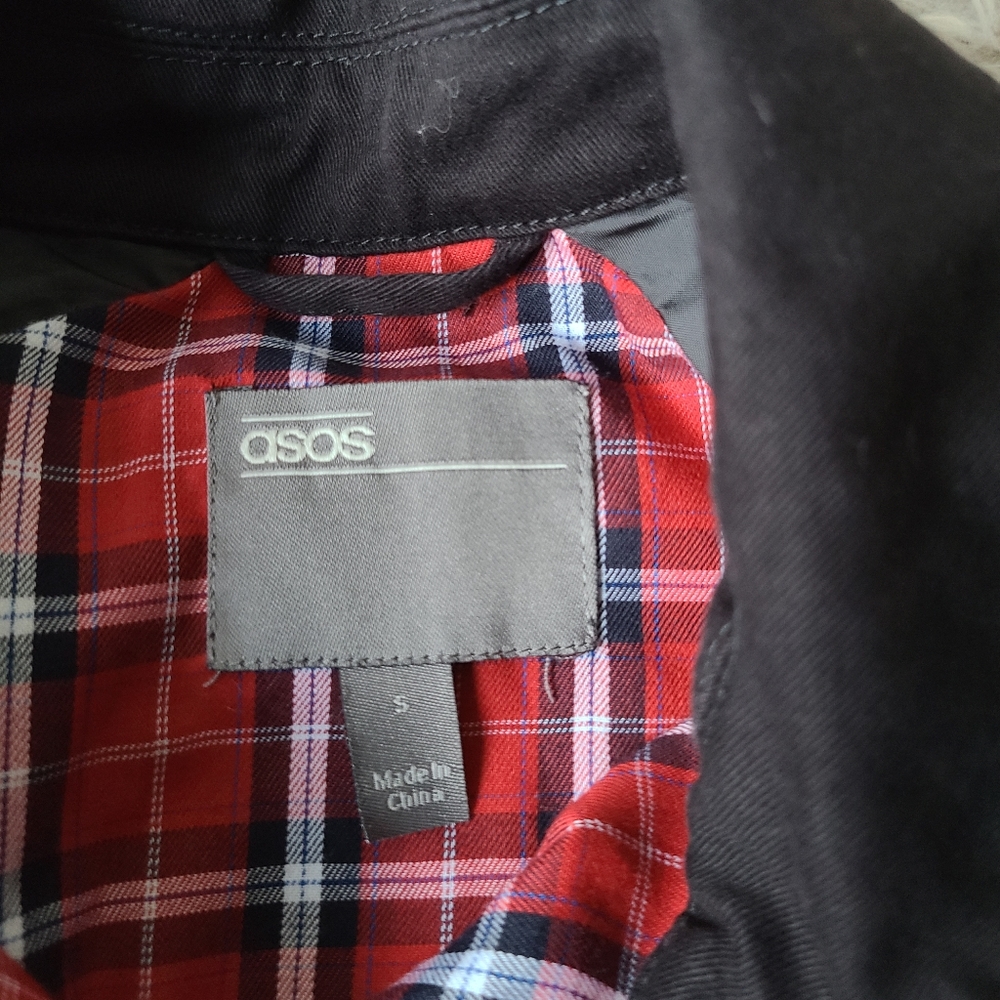 ASOS Black Jacket Zipper Closure Men's Size S - Picture 6 of 11